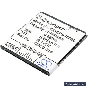 Vodafone 888N Replacement Battery, 3.7V, 1800mAh, Li-ion 1