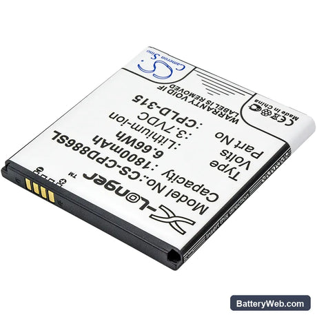 Vodafone 888N Replacement Battery, 3.7V, 1800mAh, Li-ion 2