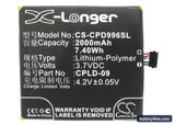Coolpad 9960 Replacement Battery, 3.7V, 2000mAh, Li-Polymer 5