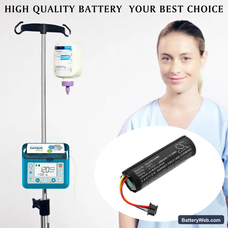 Compat Ella 12272020 Replacement Battery, 3.7V, 3400mAh, Li-ion 6