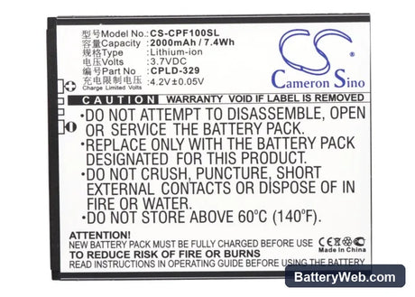 Coolpad 8297 Replacement Battery, 3.7V, 2000mAh, Li-ion 5