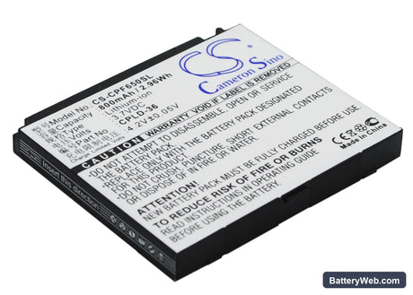Coolpad S100A Replacement Battery, 3.7V, 800mAh, Li-ion 3