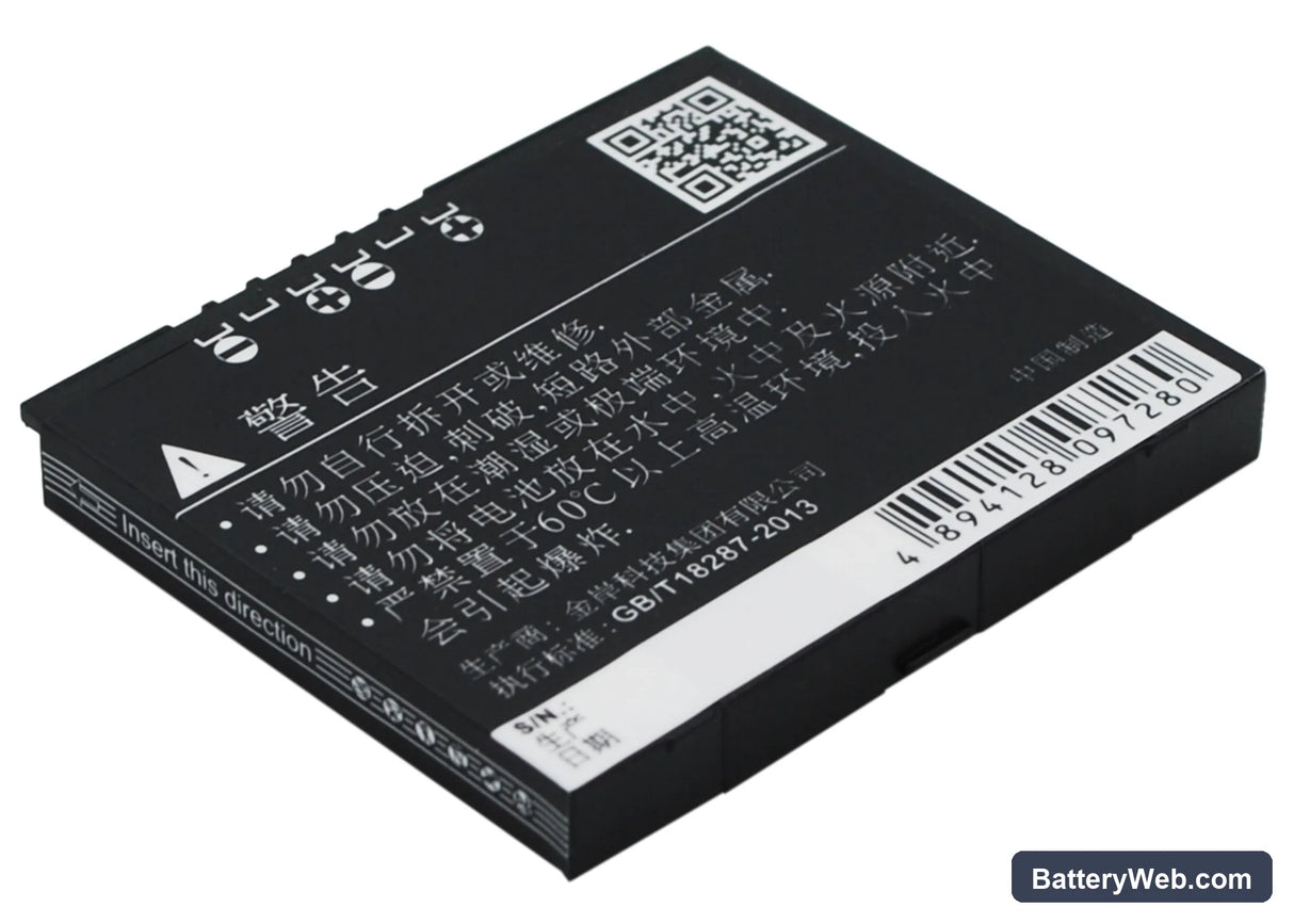 Coolpad S100A Replacement Battery, 3.7V, 800mAh, Li-ion 4