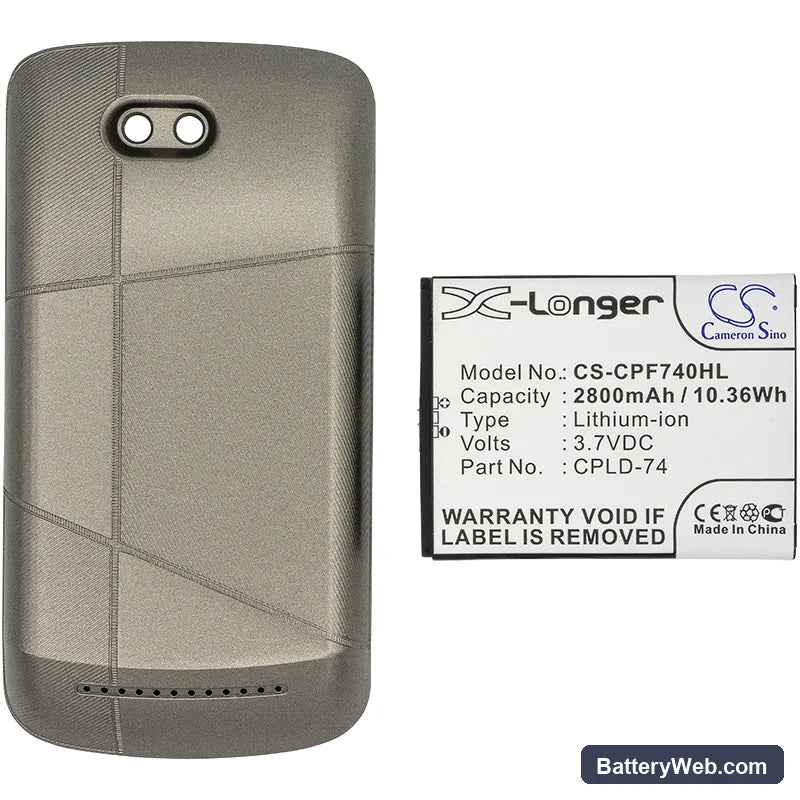 Coolpad 5860 Replacement Battery, 3.7V, 2800mAh, Li-ion 3