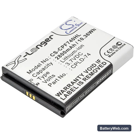 Coolpad 5860 Replacement Battery, 3.7V, 2800mAh, Li-ion 5