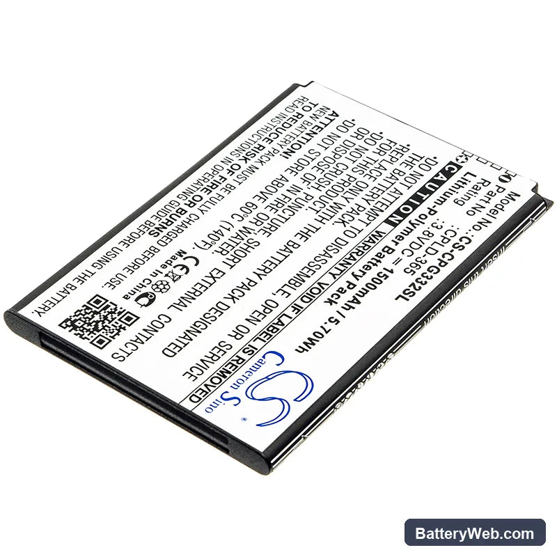 Coolpad Rogue 4G Replacement Battery, 3.8V, 1500mAh, Li-Polymer 2