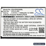Coolpad Rogue 4G Replacement Battery, 3.8V, 1500mAh, Li-Polymer 3