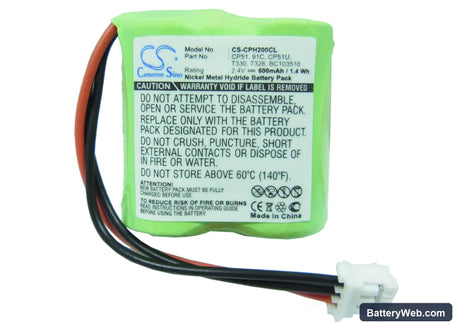 Philips Magic 2 Replacement Battery, 2.4V, 600mAh, Ni-MH 5