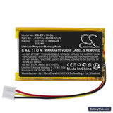 CalAmp LMU-1100 Replacement Battery, 3.7V, 900mAh, Li-Polymer 3