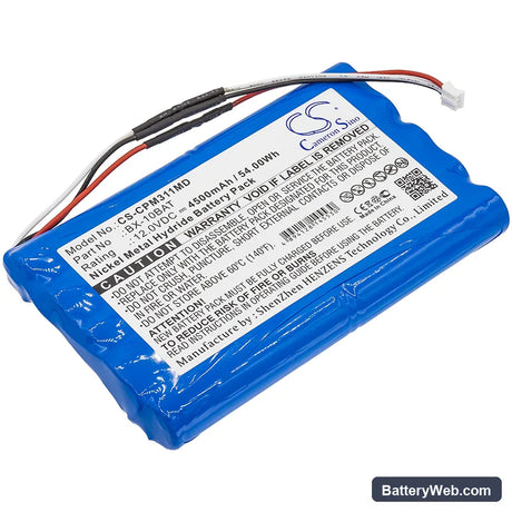 Colin Medical Press-Mate Pal 3110 Replacement Battery, 12V, 4500mAh, Ni-MH 1