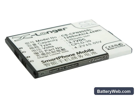 Coolpad 8900 Replacement Battery, 3.7V, 1200mAh, Li-ion 1