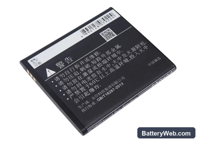 Coolpad 9100 Replacement Battery, 3.7V, 1100mAh, Li-ion 4