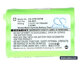 Switel WTF8000 Replacement Battery, 3.6V, 700mAh, Ni-MH 5