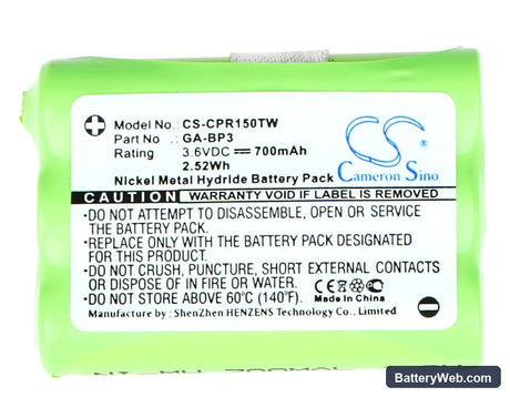 Switel WTF8000 Replacement Battery, 3.6V, 700mAh, Ni-MH 5