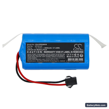 Ultenic D6s Replacement Battery, 14.4V, 2600mAh, Li-ion 3