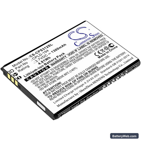 Coolpad Snap Replacement Battery, 3.7V, 1300mAh, Li-ion 1