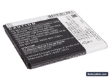 Coolpad 5218S Replacement Battery, 3.7V, 1500mAh, Li-ion 4