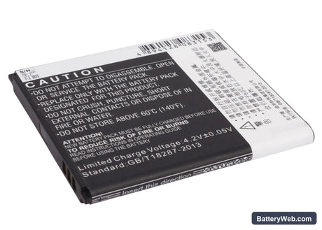 Coolpad 5218S Replacement Battery, 3.7V, 1500mAh, Li-ion 4