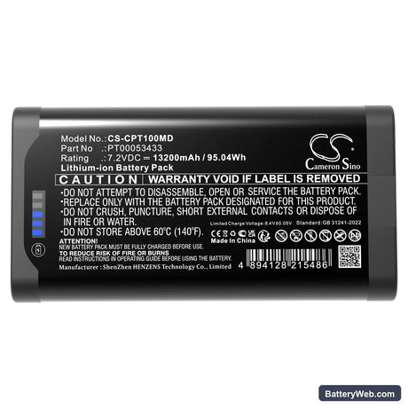 Covidien Nellcor PM1000N Pulse Oximeter Replacement Battery, 7.2V, 13200mAh, Li-ion 5