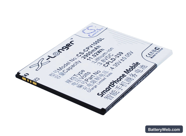Coolpad V1 Replacement Battery, 3.8V, 2900mAh, Li-ion 1