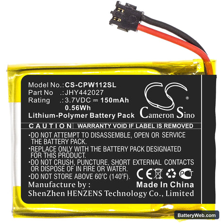 Compustar Pro RFX T2 Replacement Battery, 3.7V, 150mAh, Li-Polymer 3
