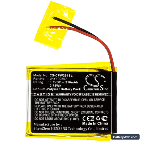 Compustar 2W901R-SS Replacement Battery, 3.7V, 210mAh, Li-Polymer 3