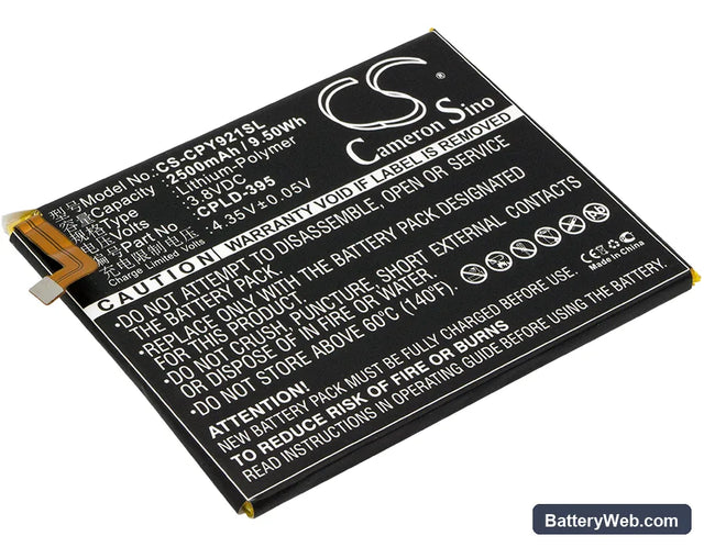 Coolpad Y91-921 Replacement Battery, 3.8V, 2500mAh, Li-Polymer 1