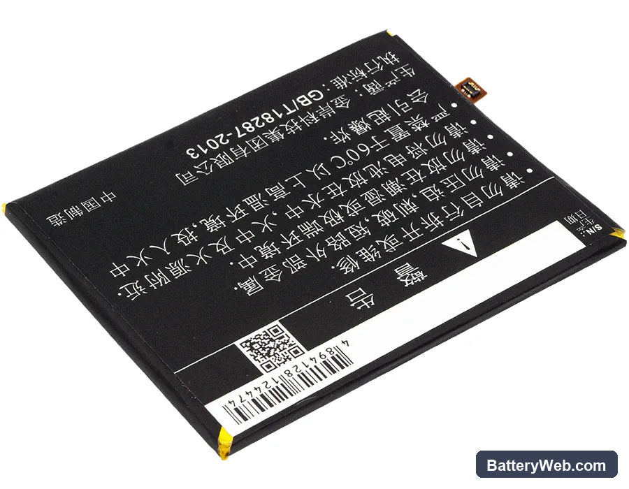 Coolpad Y91-921 Replacement Battery, 3.8V, 2500mAh, Li-Polymer 4