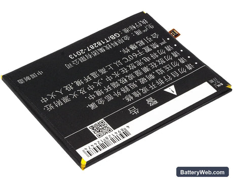 Coolpad Y91-921 Replacement Battery, 3.8V, 2500mAh, Li-Polymer 4