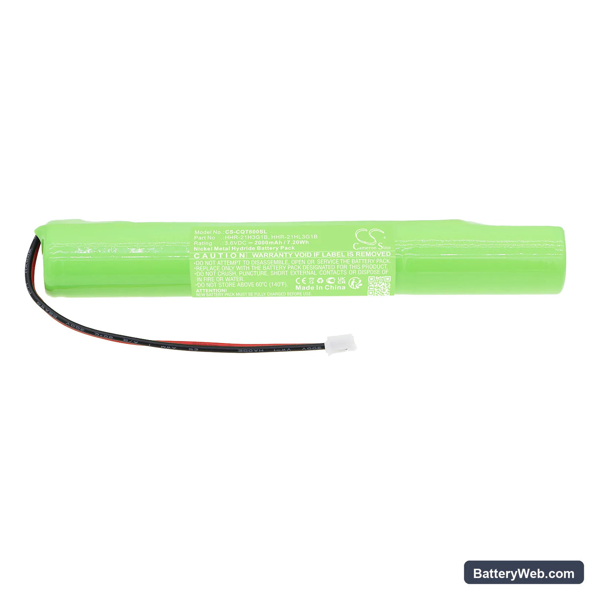 Casio QT-6000 Replacement Battery, 3.6V, 2000mAh, Ni-MH 3