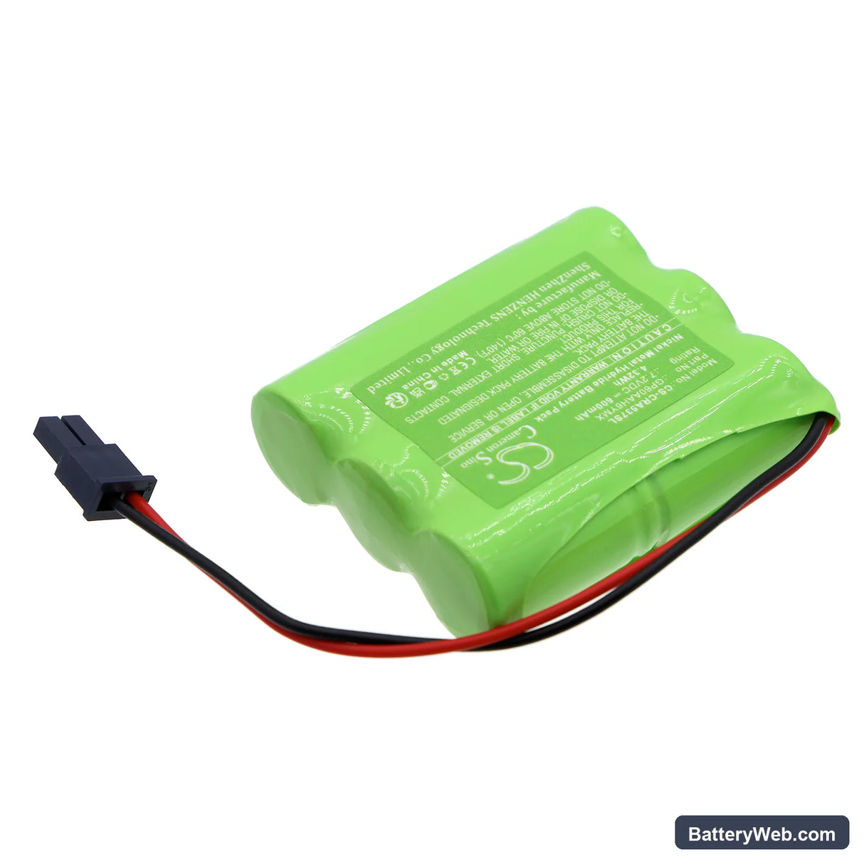 Cobra 5370 Replacement Battery, 7.2V, 600mAh, Ni-MH 2