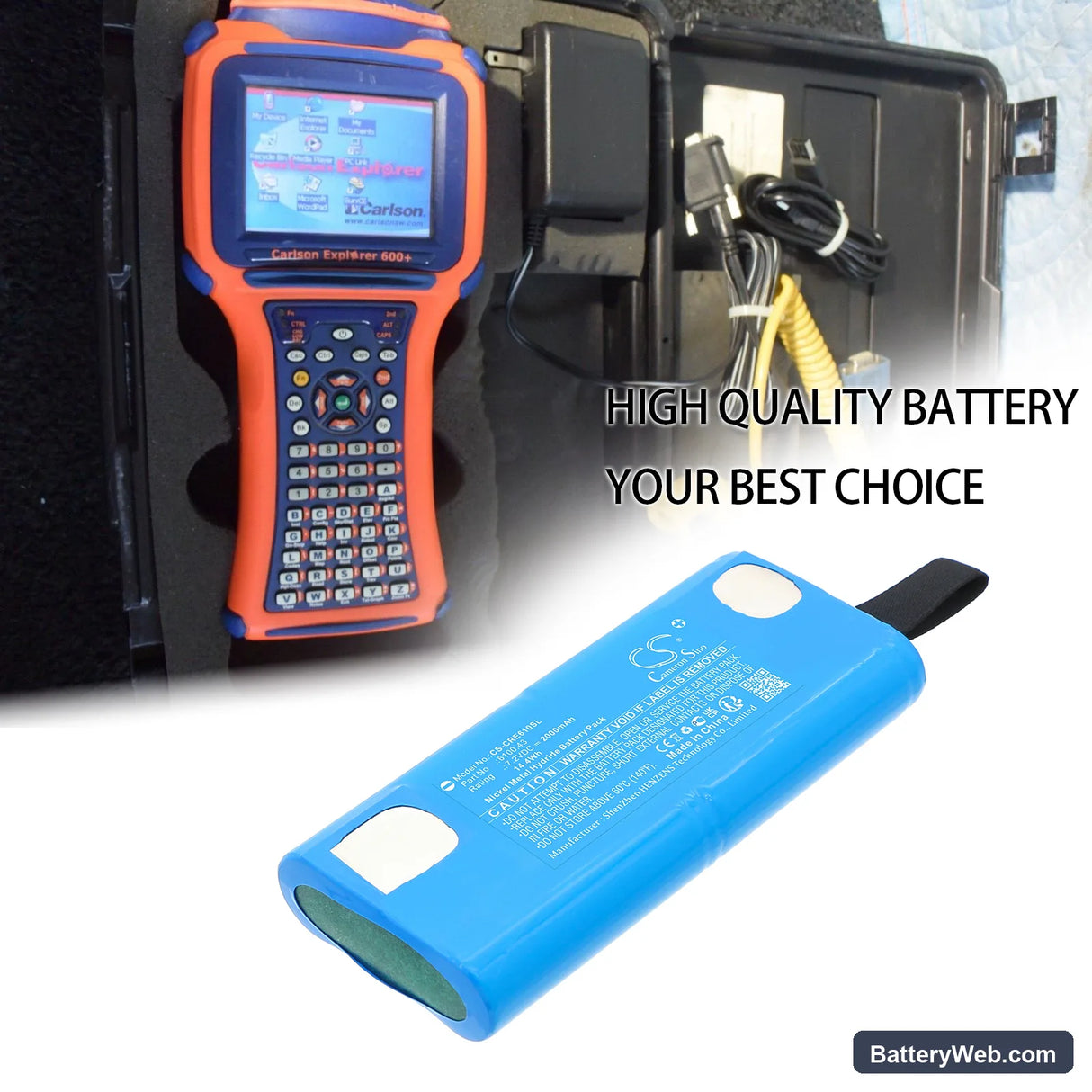 Carlson Explorer Replacement Battery, 7.2V, 2000mAh, Ni-MH 6