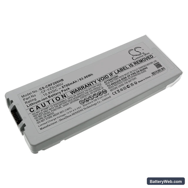 Panasonic Toughbook CF-C2 MK1 Replacement Battery, 10.8V, 8700mAh, Li-ion 1