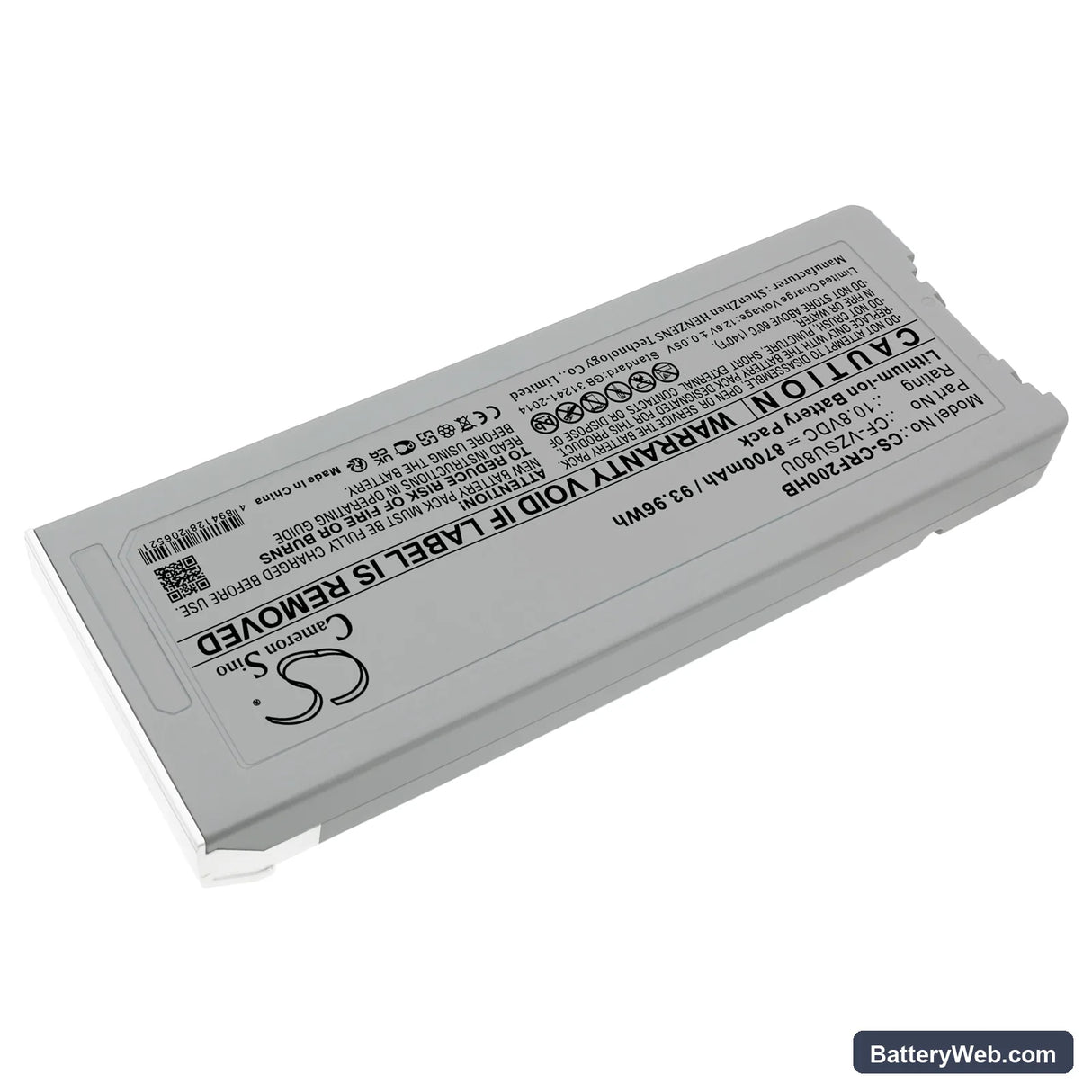 Panasonic Toughbook CF-C2 MK1 Replacement Battery, 10.8V, 8700mAh, Li-ion 2