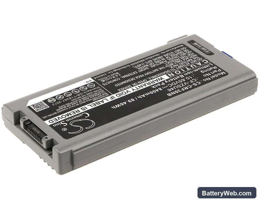 Panasonic Toughbook CF-30 Replacement Battery, 10.65V, 8400mAh, Li-ion 2