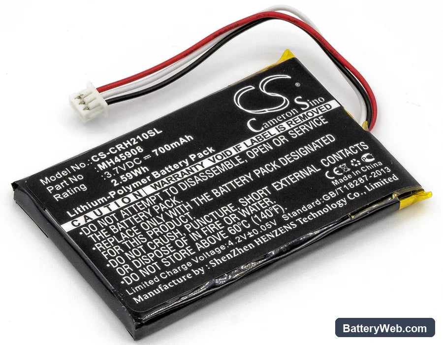 Opus Opus X Replacement Battery, 3.7V, 700mAh, Li-Polymer 1