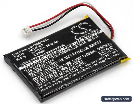 Opus Opus X Replacement Battery, 3.7V, 700mAh, Li-Polymer 1