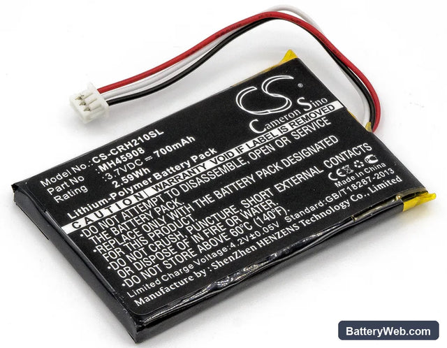 Opus Opus X Replacement Battery, 3.7V, 700mAh, Li-Polymer 1
