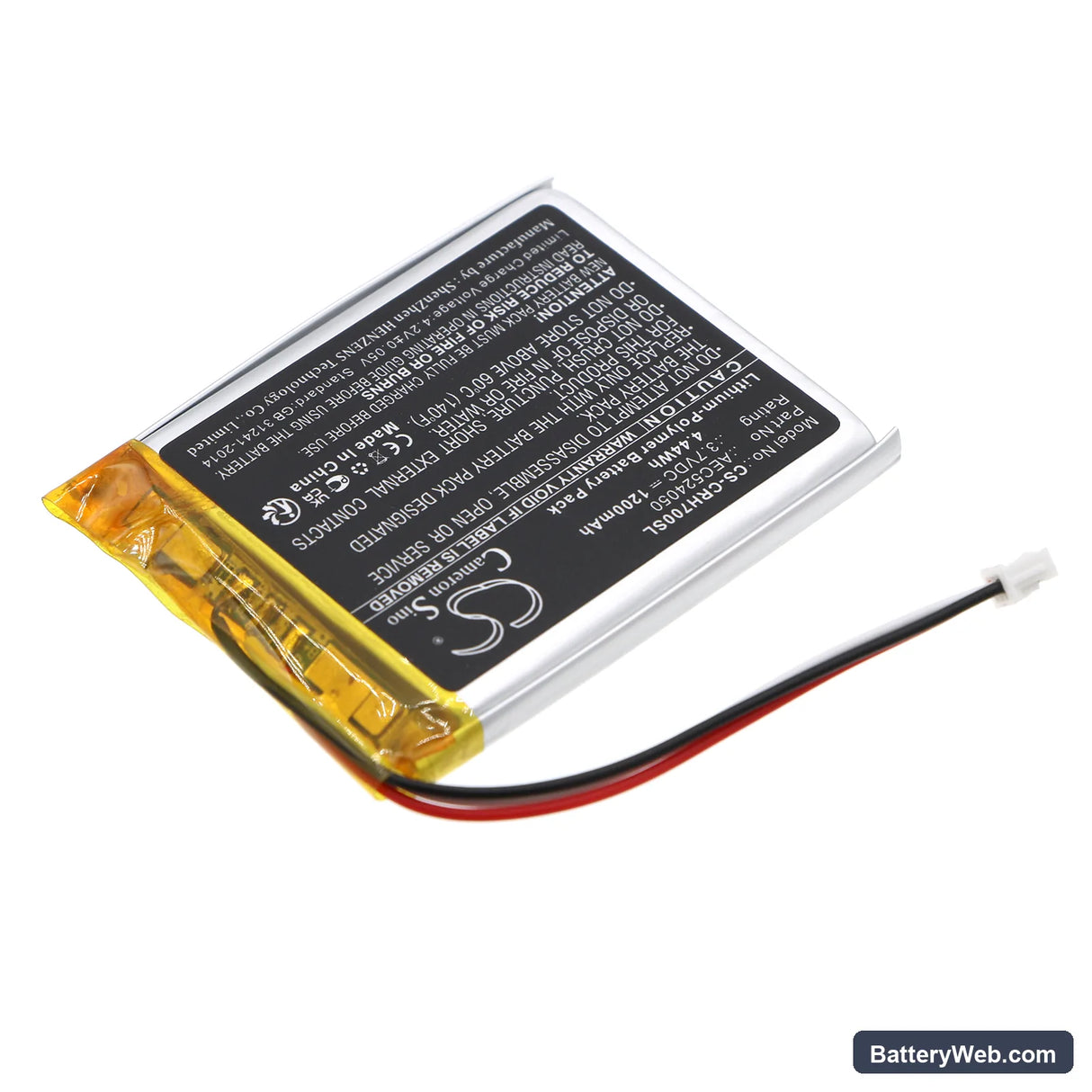 Virtuoso Void RGB Replacement Battery, 3.7V, 1200mAh, Li-Polymer 2