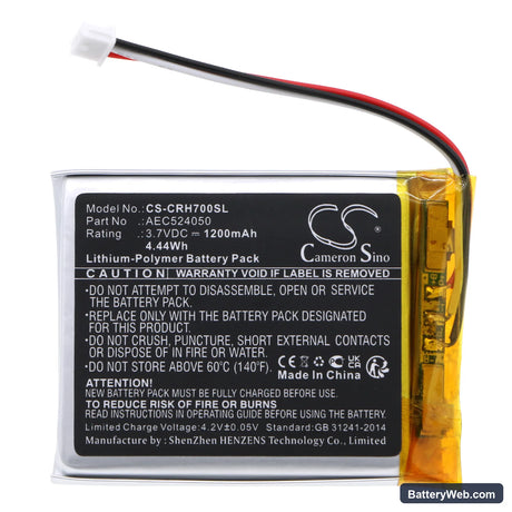 Virtuoso Void RGB Replacement Battery, 3.7V, 1200mAh, Li-Polymer 3
