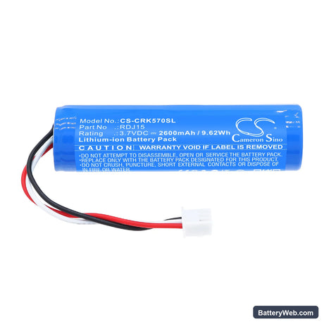 Corsair K57 RGB Wireless Gaming Keyboard Replacement Battery, 3.7V, 2600mAh, Li-ion 3