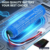 Corsair K57 RGB Wireless Gaming Keyboard Replacement Battery, 3.7V, 2600mAh, Li-ion 6