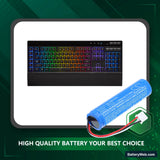 Corsair K57 RGB Wireless Gaming Keyboard Replacement Battery, 3.7V, 3400mAh, Li-ion 6