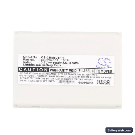 CriticalResponse M1501 Replacement Battery, 3.7V, 1050mAh, Li-ion 5