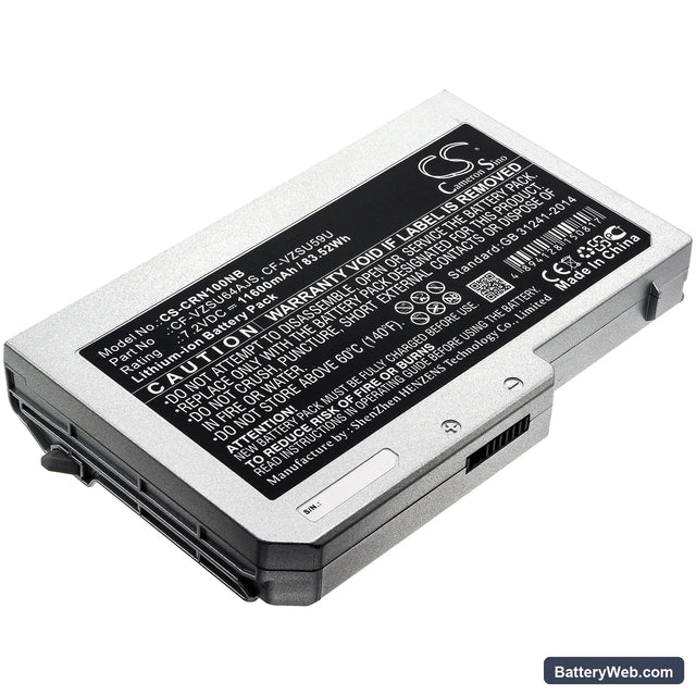 Panasonic Toughbook CF-N10 Replacement Battery, 7.2V, 11600mAh, Li-ion 1