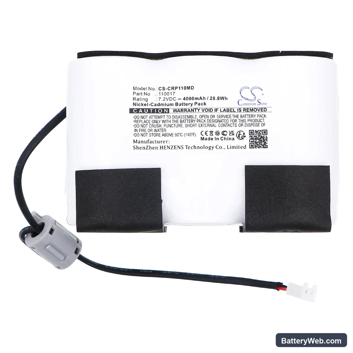 Criticon Oxyshuttle II+ Replacement Battery, 7.2V, 4000mAh, Ni-CD 3