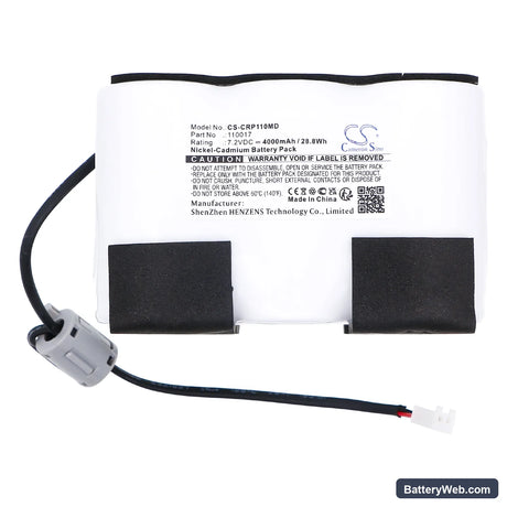 Criticon Oxyshuttle II+ Replacement Battery, 7.2V, 4000mAh, Ni-CD 3