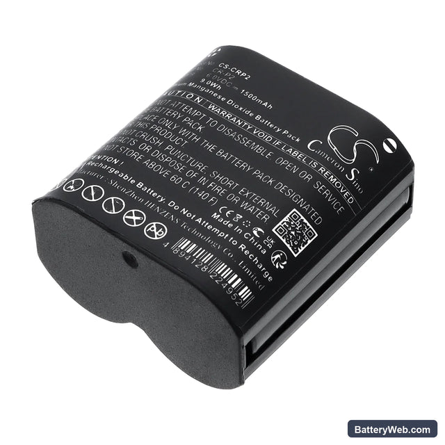 Camera Replacement Battery, 6V, 1500mAh, Li-MnO2 1