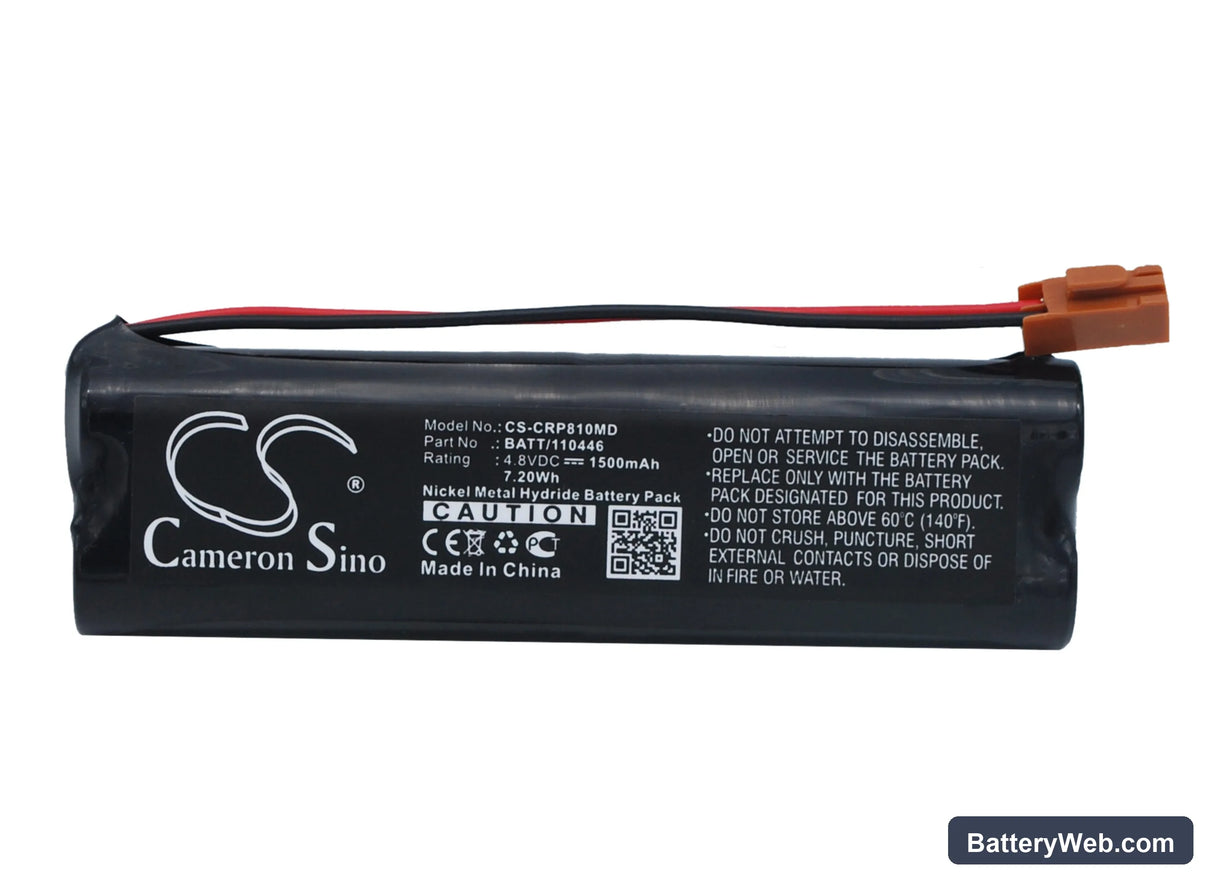 Criticon Dinamap P81 Replacement Battery, 4.8V, 1500mAh, Ni-MH 5