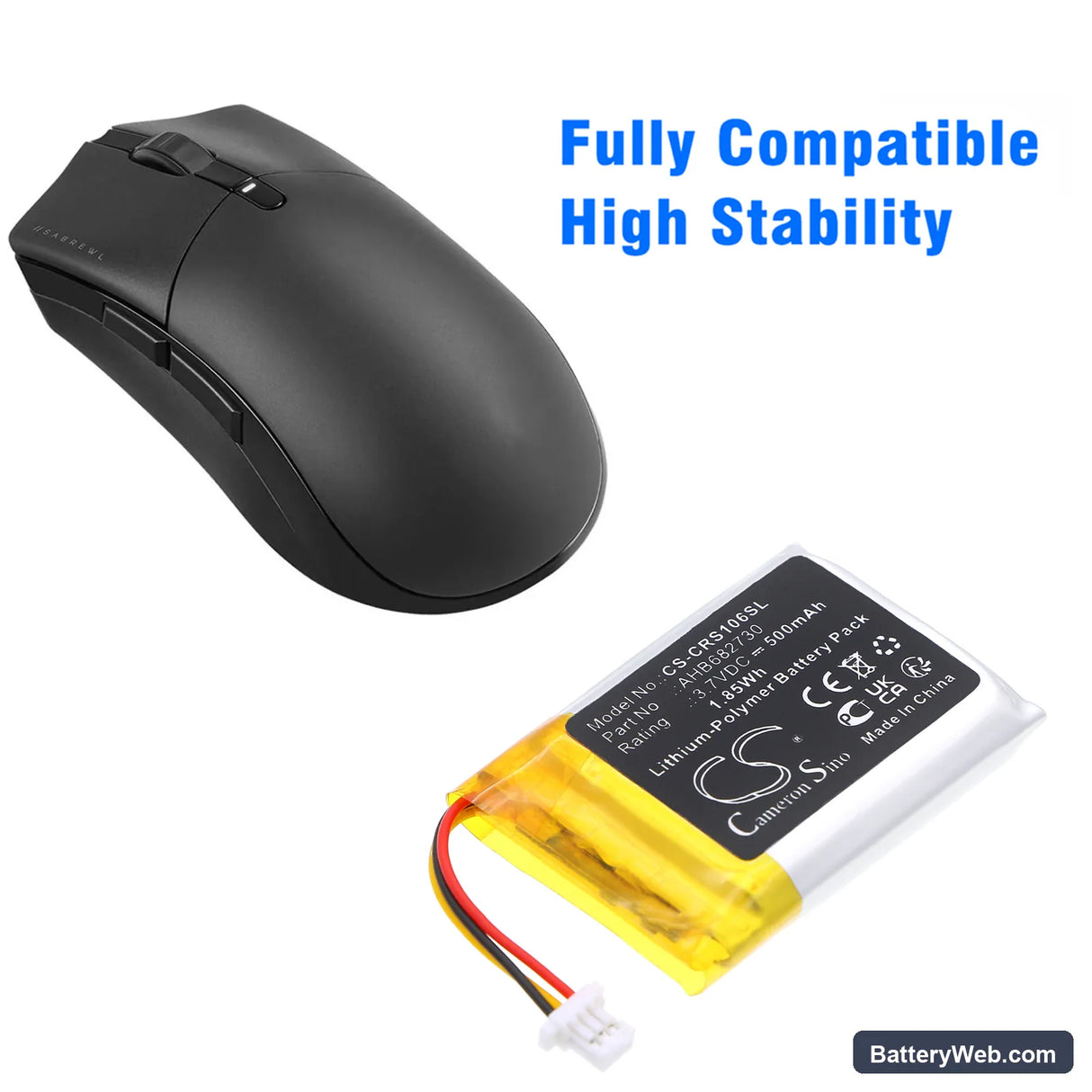 Corsair RGP0106 Replacement Battery, 3.7V, 500mAh, Li-Polymer 6